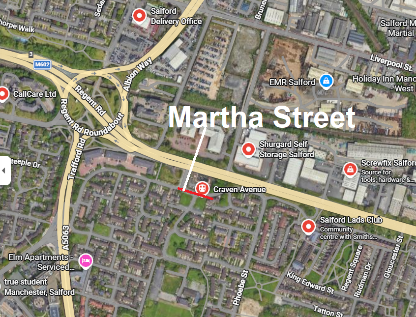 Map of Martha street